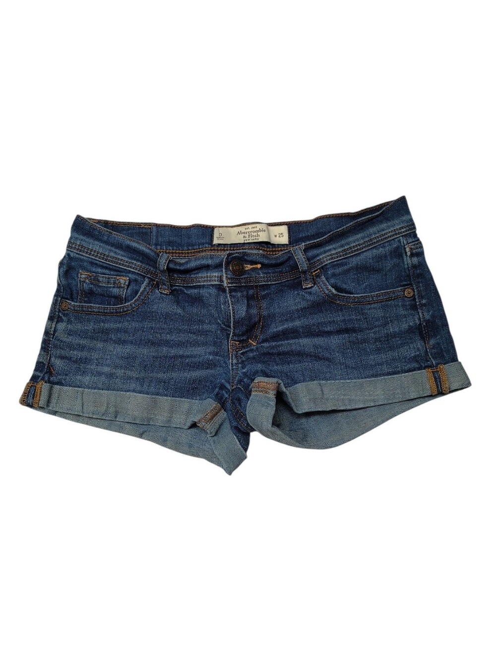 Abercrombie & Fitch Rolled Cuff Denim Shorts Size 0